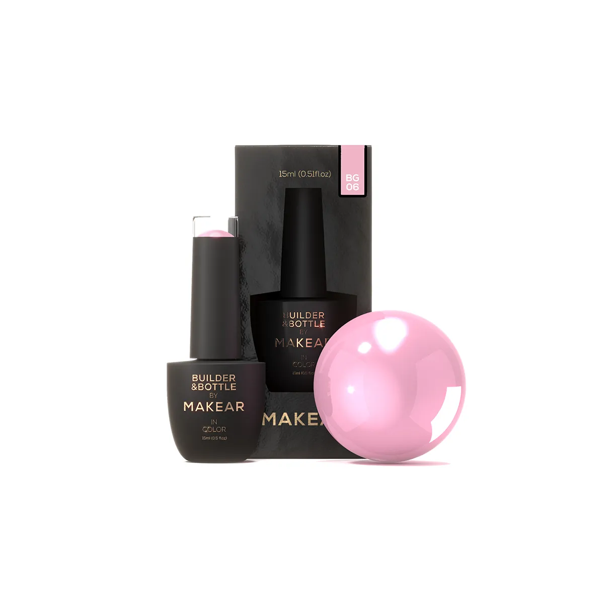 Gel Polish Builder & Bottle BG06 15ml Makear