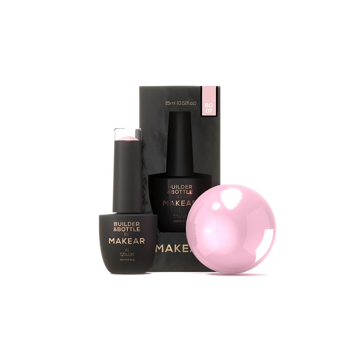 Gel Polish Builder & Bottle BG07 15ml Makear