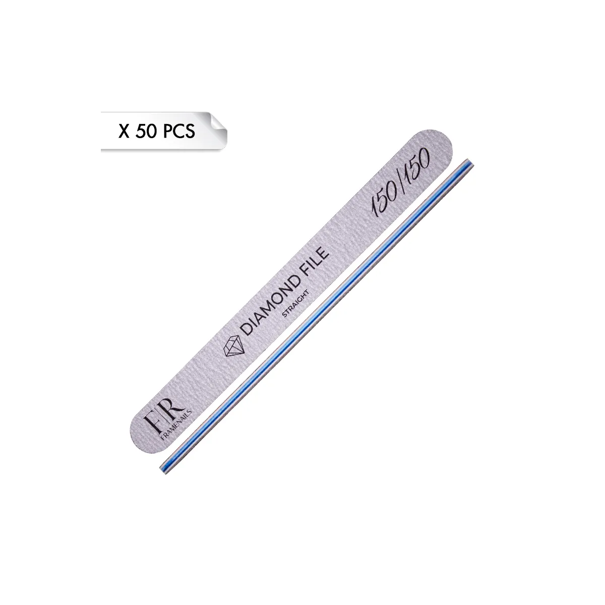 Diamond File Straight Zebra 150/150 (x50pcs)