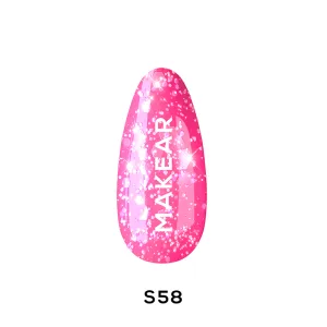 Gel Polish Premium Glitter S58 Pink Star Makear Gel Polish Premium Glitter S58 Pink Star Makear