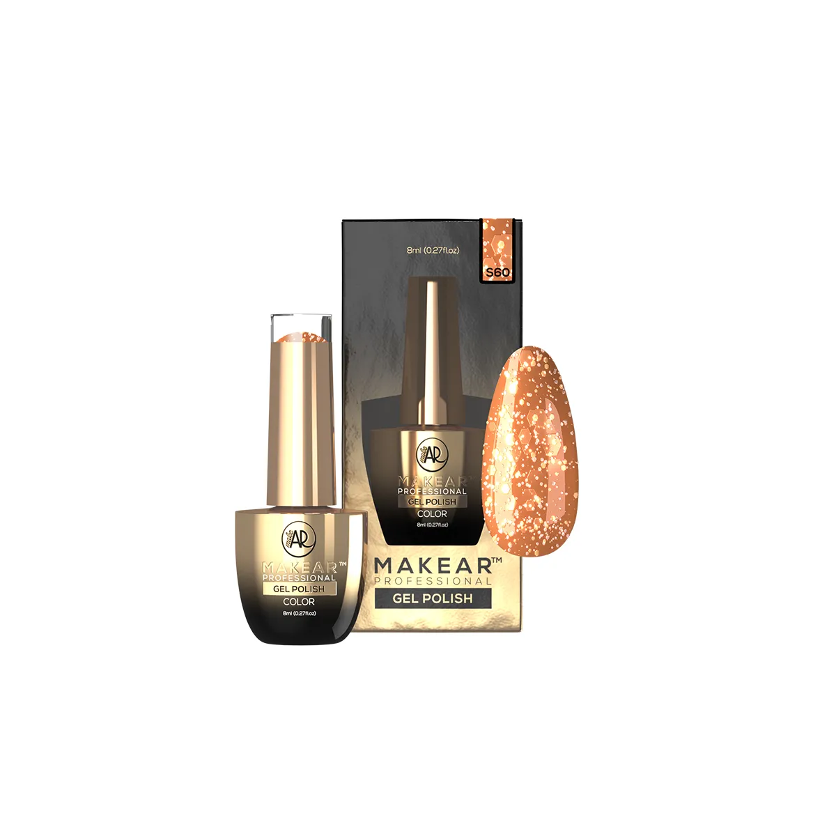 Gel Polish Premium Glitter S60 Copper Star Makear