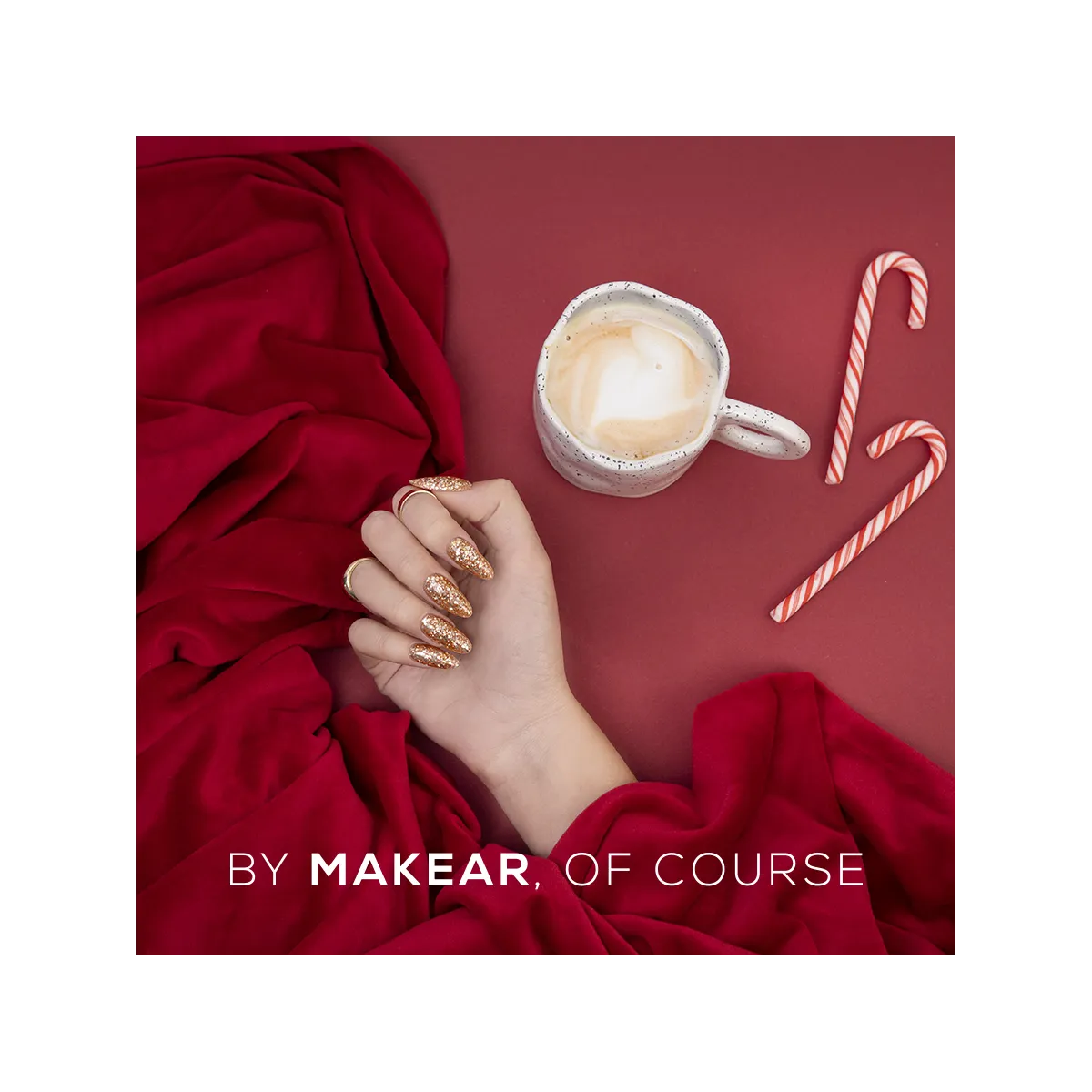 Gel Polish Premium Glitter S63 Gold Star Makear