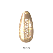 Gel Polish Premium Glitter S63 Gold Star Makear Gel Polish Premium Glitter S63 Gold Star Makear