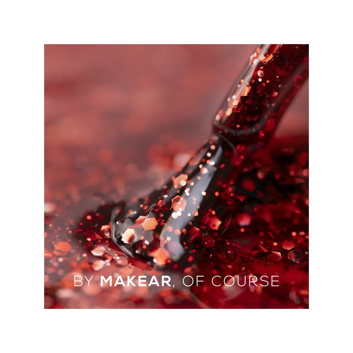 Gel Polish Premium Glitter S62 Red Star Makear