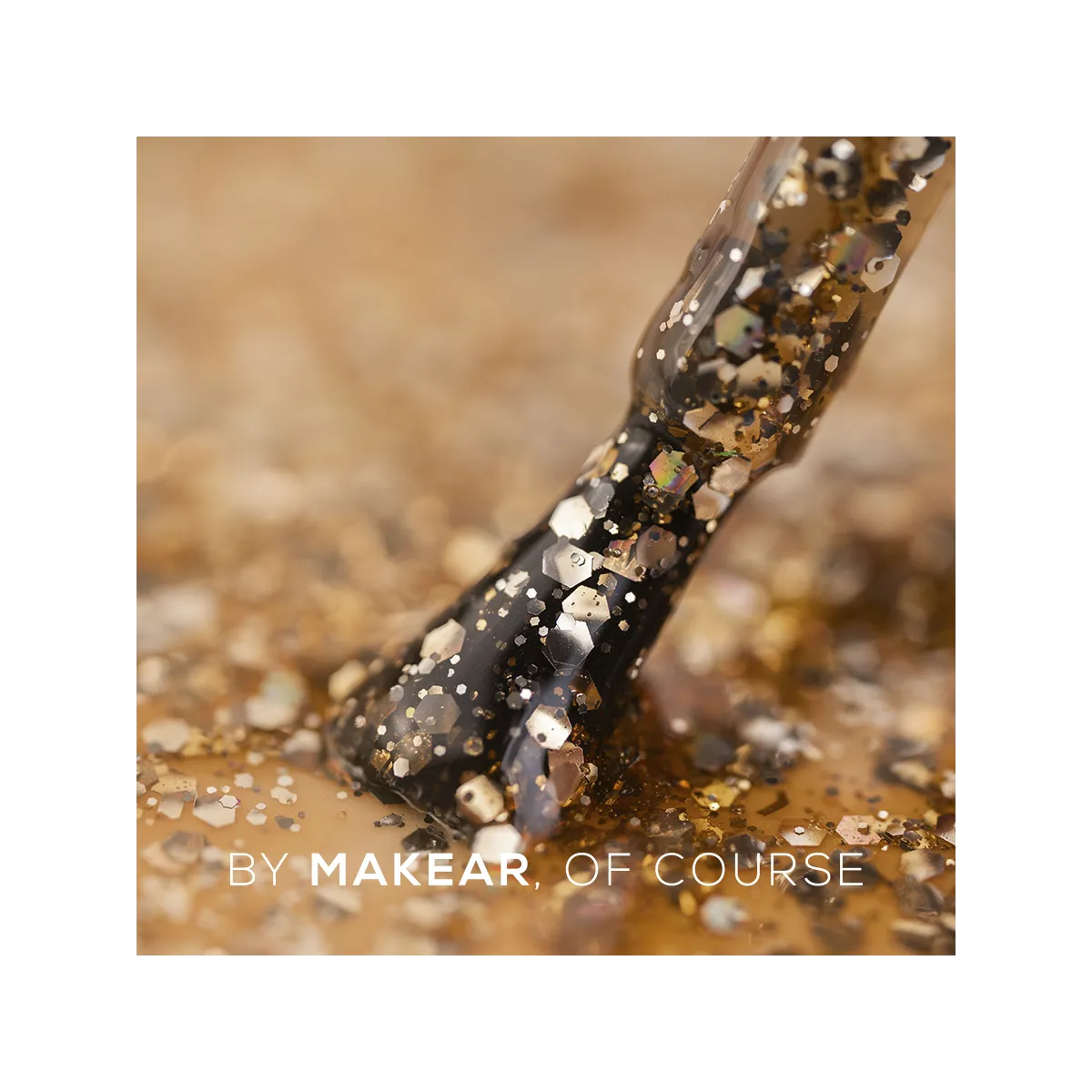 Gel Polish Premium Glitter S63 Gold Star Makear