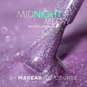 Gel Polish Midnight Meow MCL02 Fluffy Violet Makear Gel Polish Midnight Meow MCL02 Fluffy Violet Makear