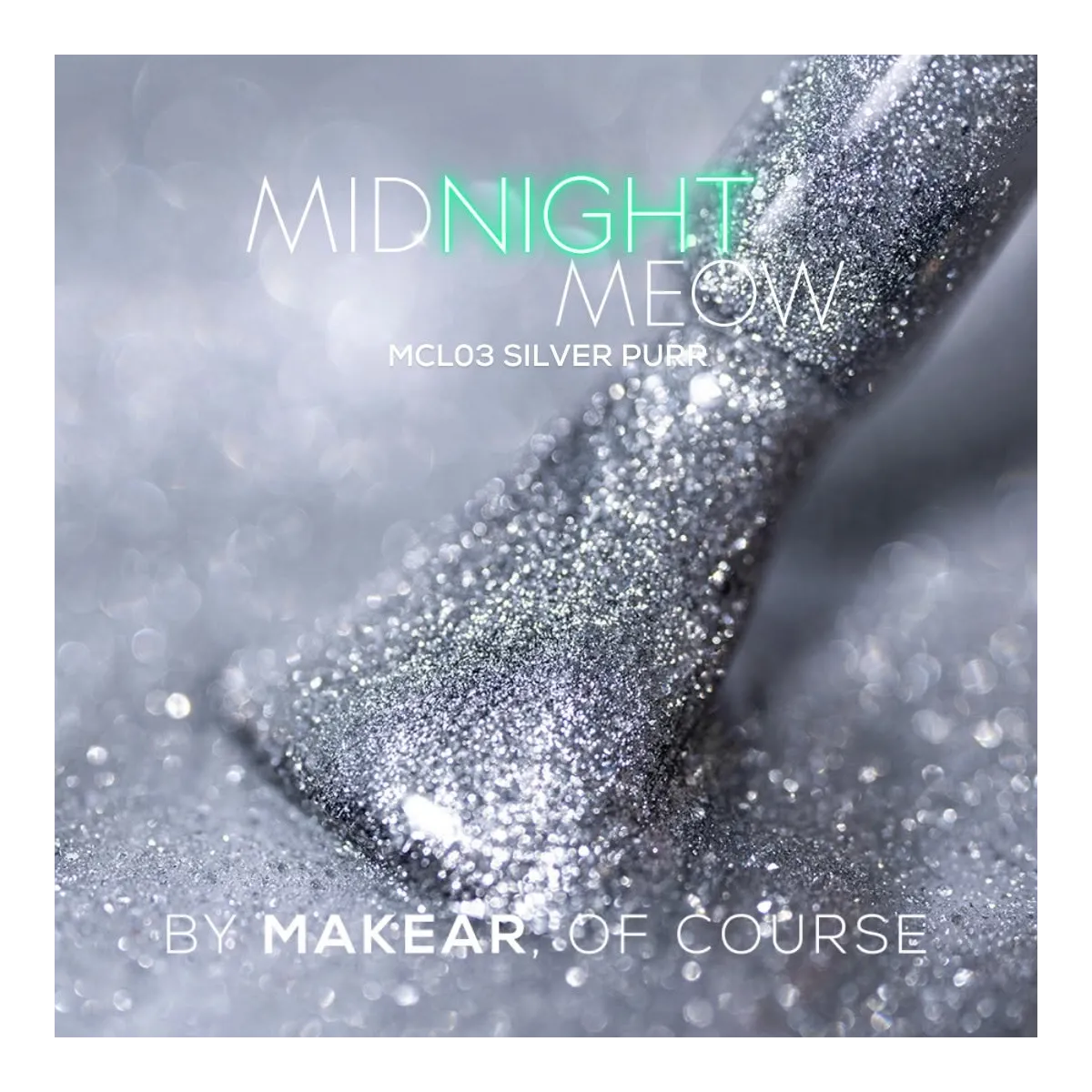 Gel Polish Midnight Meow MCL03 Silver Purr Makear