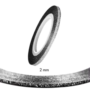 Stripping Tapes Glitter Black 2mm Stripping Tapes Glitter Black 2mm