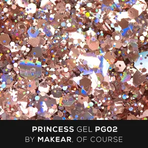 Princess Gel Rose Gold PG02 5ml Makear Princess Gel Rose Gold PG02 5ml Makear