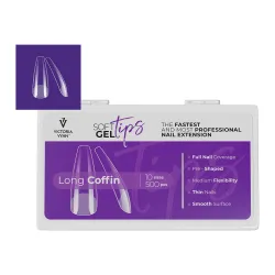 Capsules américaines Long Coffin SOFT GEL TIPS Boîte 500pcs 