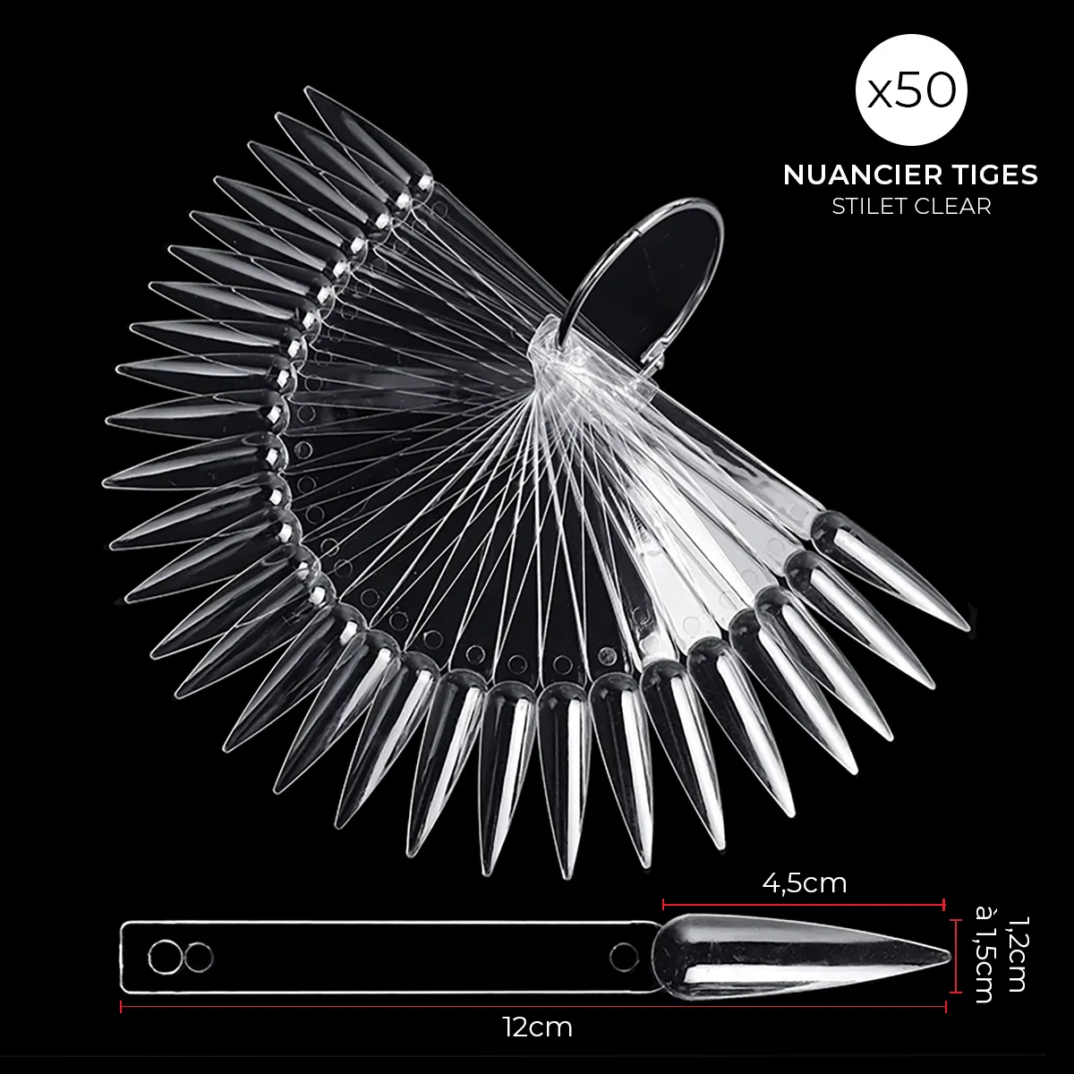 Nuancier 50 Tips Stilet Clear