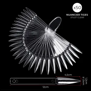 Nuancier 50 Tips Stilet Clear Nuancier 50 Tips Stilet Clear