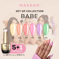 Set Gel Polish Regular Babe (5+1) Makear
