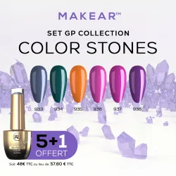 Set Gel Polish Regular Color Stones (5+1) Makear