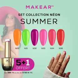 Set Gel Polish Neon Summer (5+1) Makear
