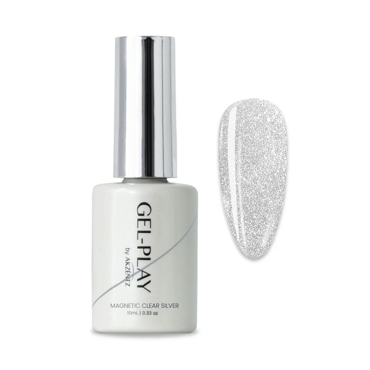 Gel Play Magnetic Clear Silver 10ml