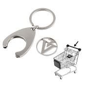 Shopping Cart Keychain Silver Victoria VYNN
