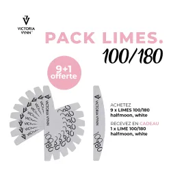 Lime Halfmoon White VV 100/180 x10pcs New