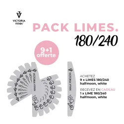 Lime Halfmoon White VV 180/240 x10pcs New