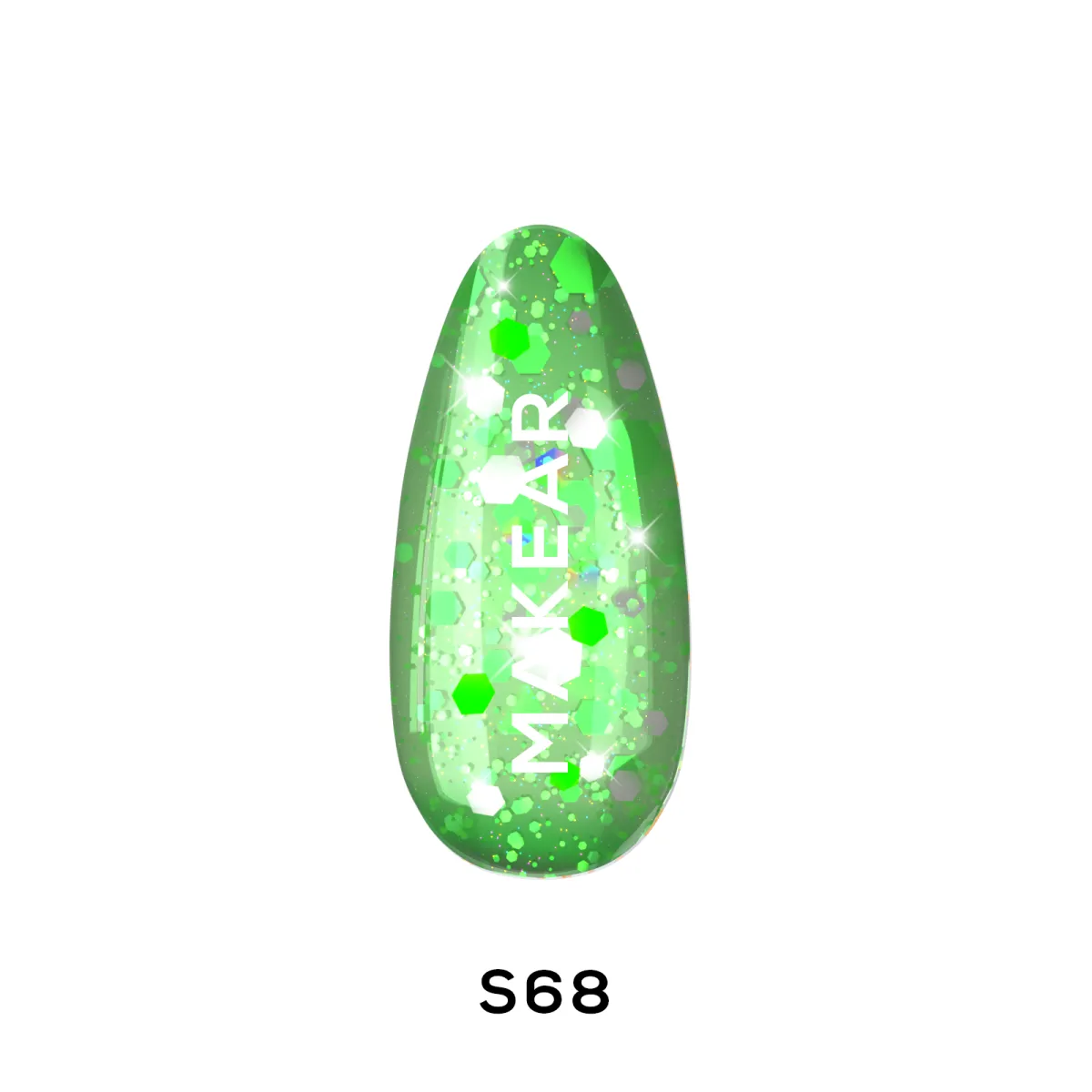 Gel Polish Premium Glitter Stars S68 Makear