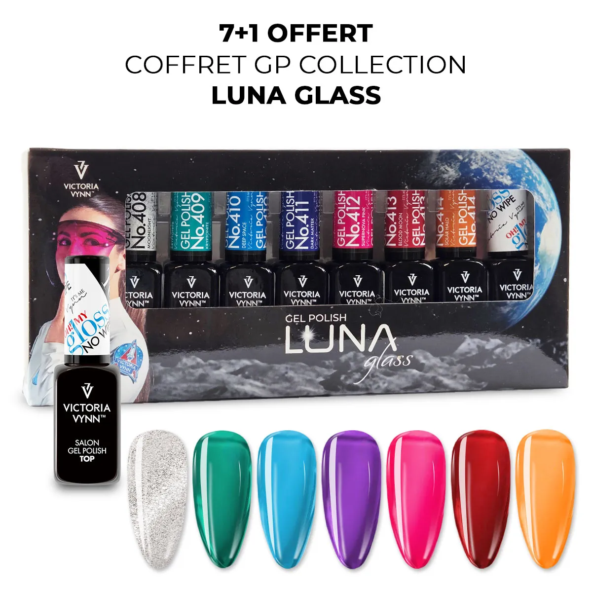 Coffret GP Collection Luna Glass (7+1 Top Gloss Offert)