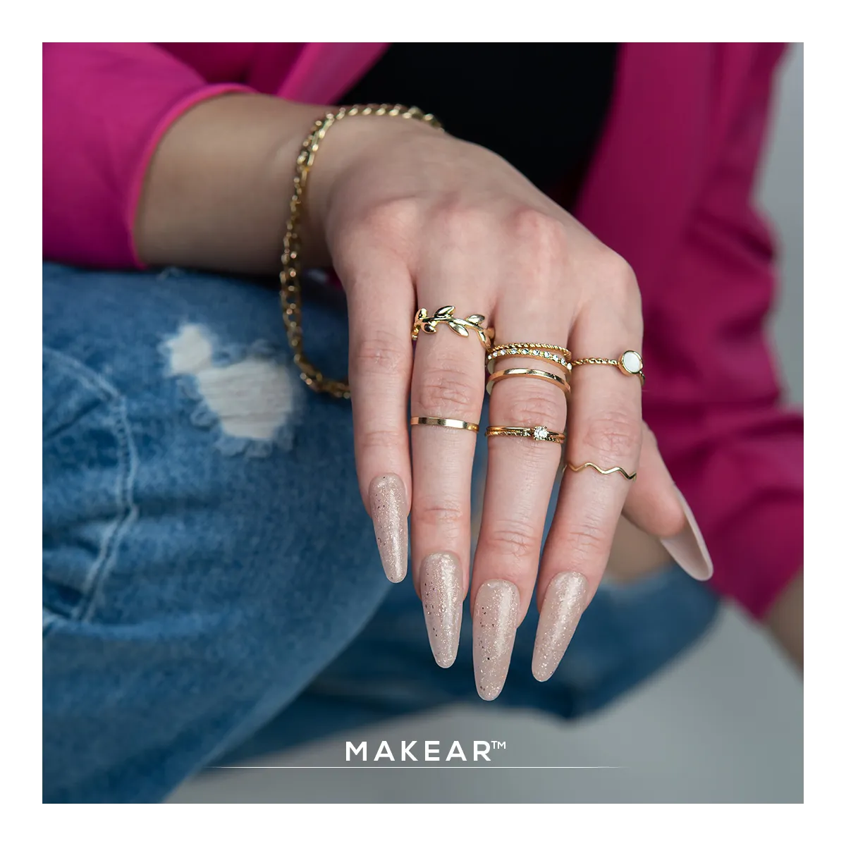 Gel&Go Glitter Beige GG25 50ml Makear