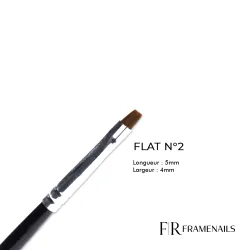 Pinceau Flat Noir N°2