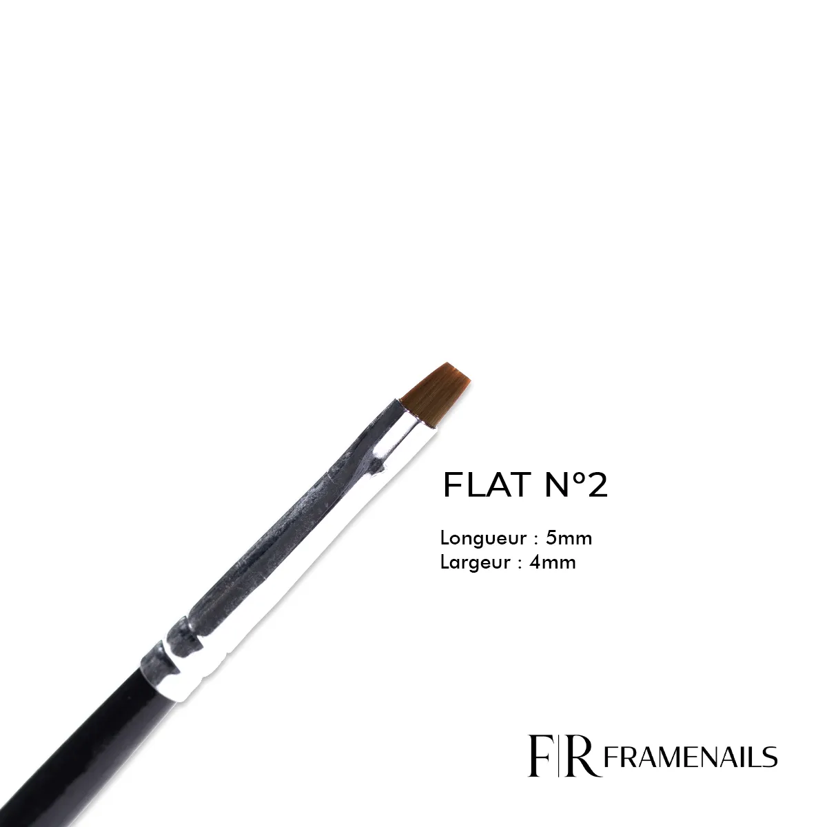 Pinceau Flat Noir N°2