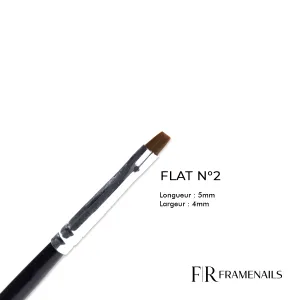 Pinceau Flat Noir N°2