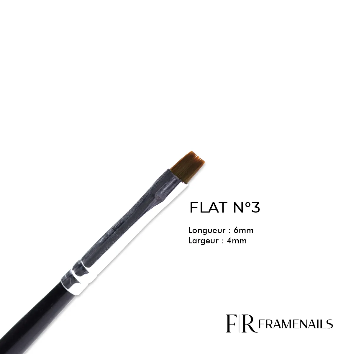 Pinceau Flat Noir N°3