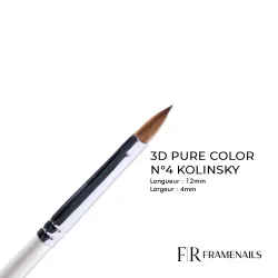 Pinceau 3D Pure Color n°4 Kolinsky