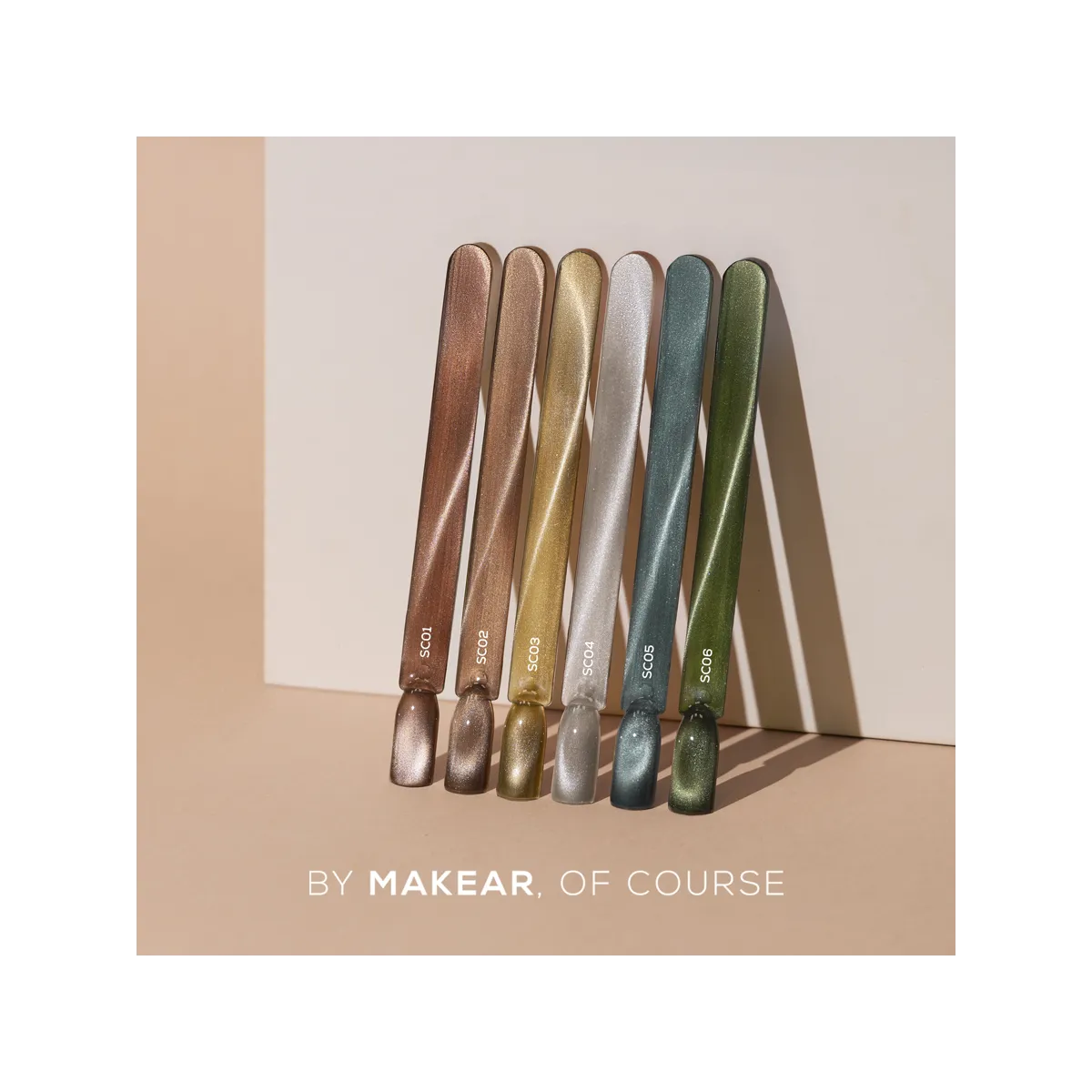 Set Gel Polish Silky Cat Eye (5+1) Makear