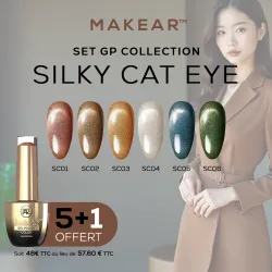 Set Gel Polish Silky Cat Eye (5+1) Makear