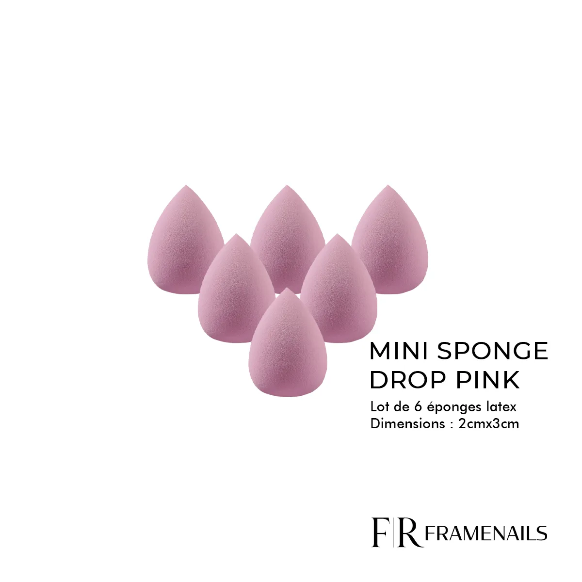 Mini Sponge Drop Pink (6pcs)
