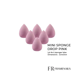Mini Sponge Drop Pink (6pcs)