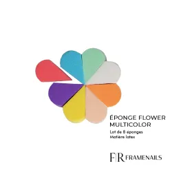 Eponge Latex Flower Multicolor (8pcs)