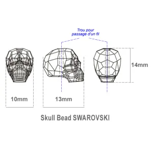 Skull Bead Crystal AB (13mm) Skull Bead Crystal AB (13mm)